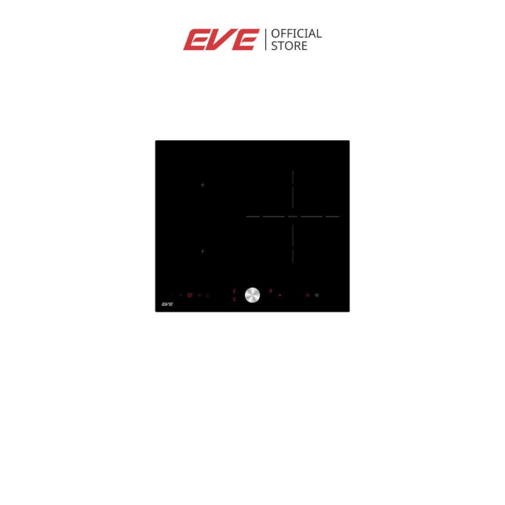เตาฝังอินดักชั่น เตาแม่เหล็กไฟฟ้า 3 หัว EVE รุ่น HB60-1FZ1RIND/KTC ขนาด 60 ซม. สีดำ